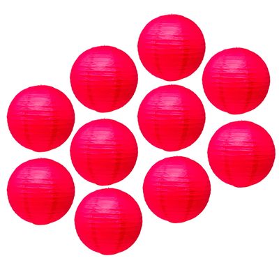 Mudra Crafts 12 Inch Round Chinese Red Paper Lanterns Hanging Decor