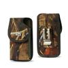 Heavy Duty Rugged Camo Hunting Vertical Case with Hook and Loop Closure and Metal Clip on The Back for Sonim XP8 Phone with a Cover on it. view 1