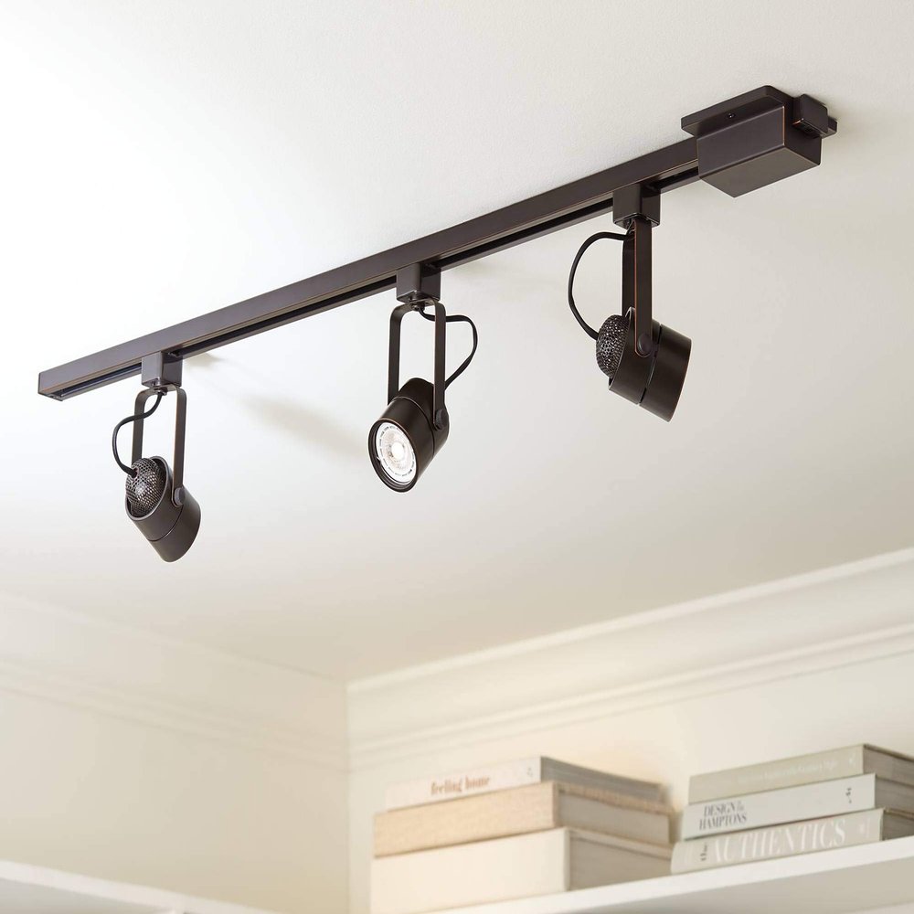 Layna Linear 3-Light Bronze LED Bullet or wall 44" Wide Track Light