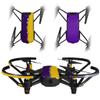 Skin Decal Wrap 2 Pack Compatible with DJI Ryze Tello Ripped Colors Purple Yellow Drone NOT Included view 1