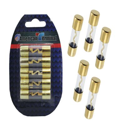 American Terminal TAGU40 AGU Fuses with Gold Plated Finish (Pack of 5)