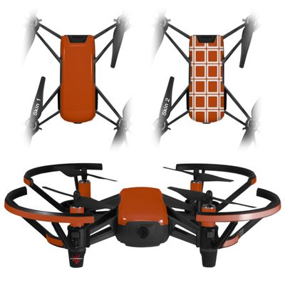 Skin Decal Wrap 2 Pack Compatible with DJI Ryze Tello Solids Collection Burnt Orange Drone NOT Included