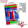 Skin Decal Wrap 2 Pack Compatible with DJI Ryze Tello Ripped Colors Blue Red Drone NOT Included view 4