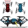 Skin Decal Wrap 2 Pack Compatible with DJI Ryze Tello Skulls Confetti Red Drone NOT Included view 2