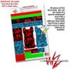 Skin Decal Wrap 2 Pack Compatible with DJI Ryze Tello Skulls Confetti Red Drone NOT Included view 4