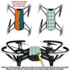 Skin Decal Wrap 2 Pack Compatible with DJI Ryze Tello Ripped Colors Orange Seafoam Green Drone NOT Included view 2