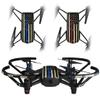 Skin Decal Wrap 2 Pack Compatible with DJI Ryze Tello Painted Faded Cracked Blue Line Stripe USA American Flag Drone NOT Included view 1