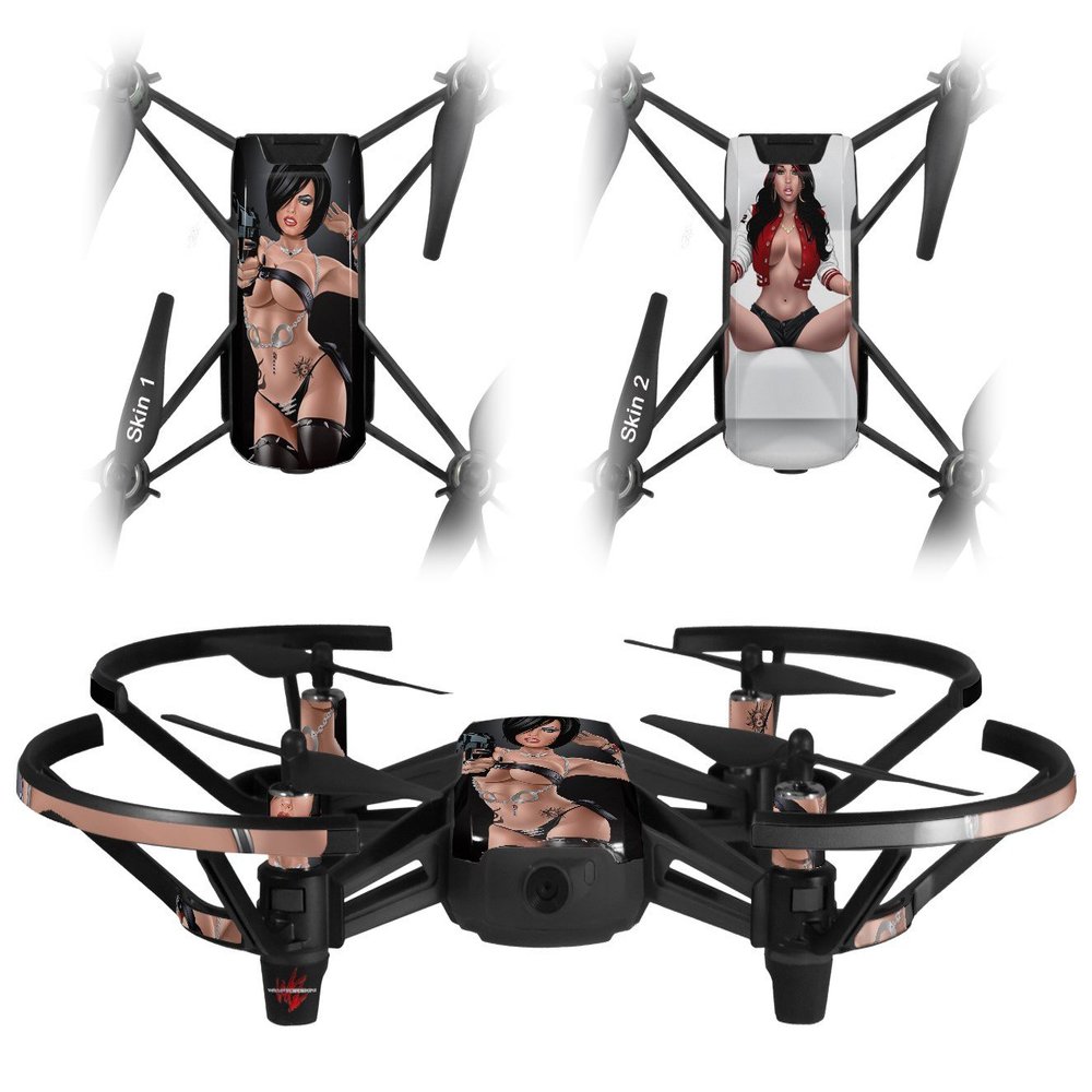 Skin Decal Wrap 2 Pack Compatible with DJI Ryze Tello Pistol Whipped Drone NOT Included