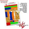Skin Decal Wrap 2 Pack Compatible with DJI Ryze Tello Ripped Colors Blue Orange Drone NOT Included view 4