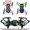 Skin Decal Wrap 2 Pack Compatible with DJI Ryze Tello Hearts and Stars Pink Drone NOT Included view 2