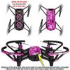Skin Decal Wrap 2 Pack Compatible with DJI Ryze Tello Floral Pattern Pink Drone NOT Included view 2