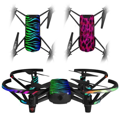 Skin Decal Wrap 2 Pack Compatible with DJI Ryze Tello Rainbow Zebra Drone NOT Included