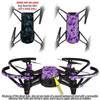 Skin Decal Wrap 2 Pack Compatible with DJI Ryze Tello Skulls Confetti Blue Drone NOT Included view 2