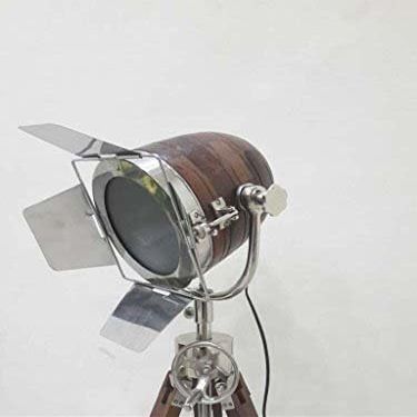 THOR INSTRUMENTS Beautiful Wooden Spot Light Floor Lamp Tripod Christmas Decorative Rustic Vintage Home Decor Gifts