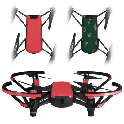 Skin Decal Wrap 2 Pack Compatible with DJI Ryze Tello Solids Collection Coral Drone NOT Included