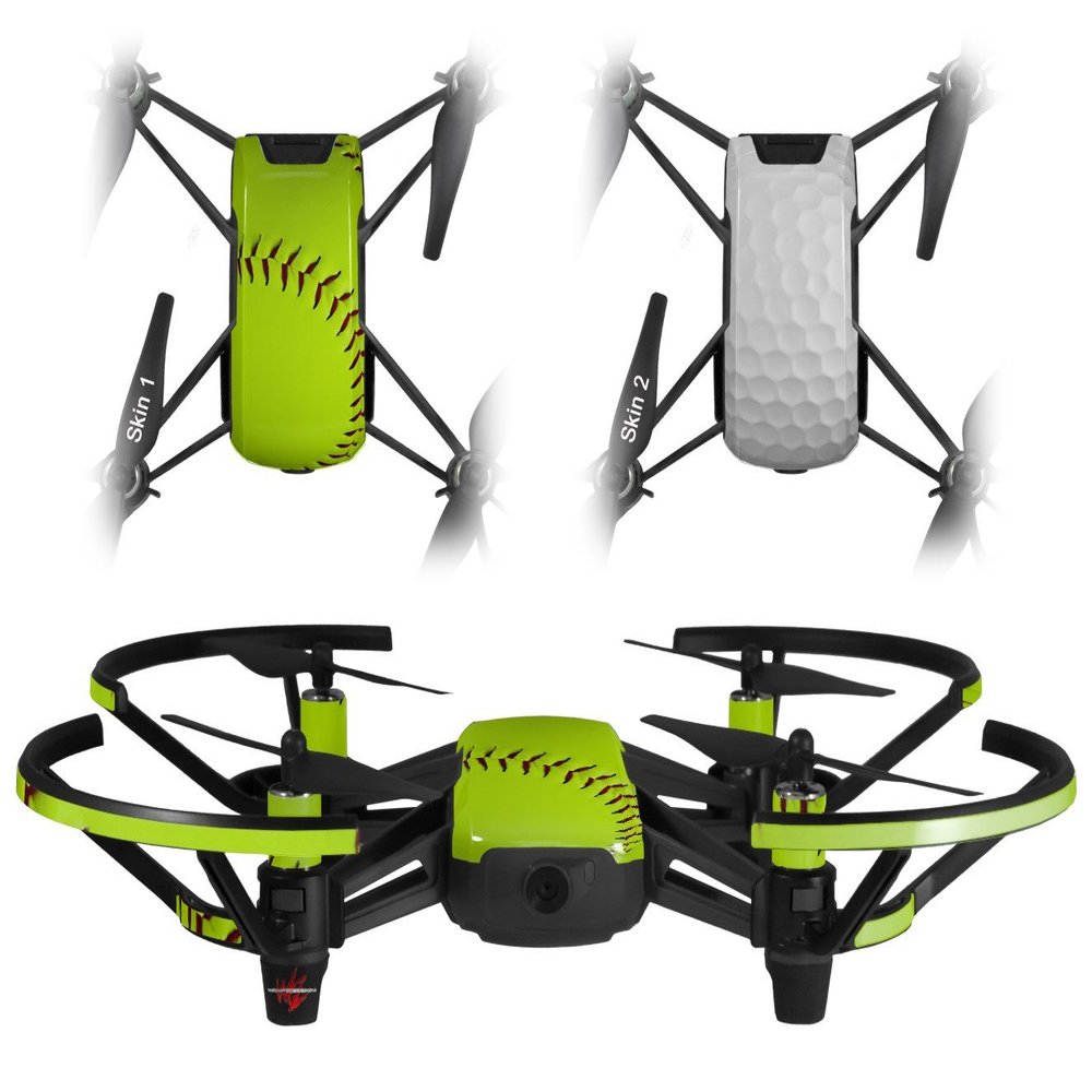 Skin Decal Wrap 2 Pack Compatible with DJI Ryze Tello Softball Drone NOT Included