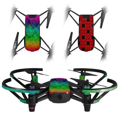 Skin Decal Wrap 2 Pack Compatible with DJI Ryze Tello Rainbow Butterflies Drone NOT Included