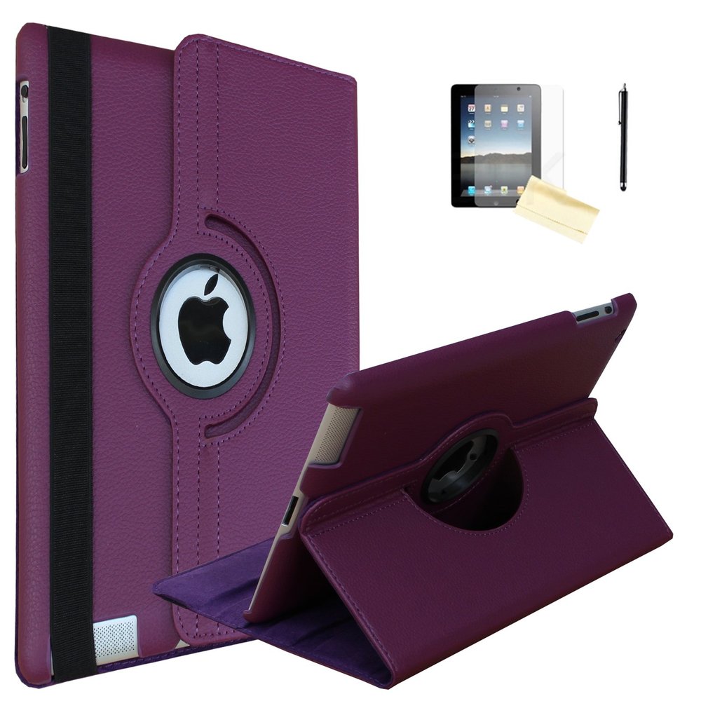 JYtrend Case for iPad Air 1 (2013 Released), Rotating Stand Smart Cover Magnetic Auto Wake Up/Sleep for iPad Air (Air 1) A1474 A1475 A1476 (Light Purple)