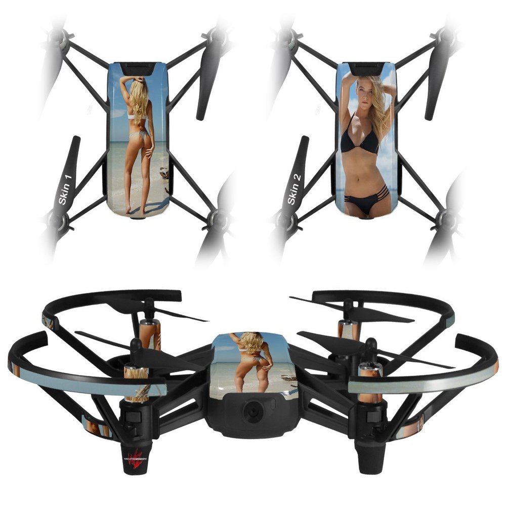Skin Decal Wrap 2 Pack Compatible with DJI Ryze Tello Kayla Delancey 15 Drone NOT Included