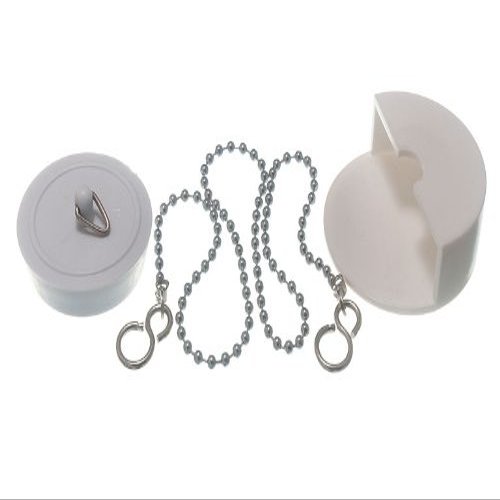 DIRECT HARDWARE 6 of Basin Plug White 44Mm 1 3/4 Inch with 450Mm Chain & Plug Tidy