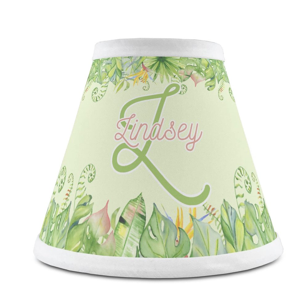 YouCustomizeIt Personalized Tropical Leaves Border Chandelier Lamp Shade