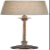 Regency Hill Bentley Traditional French Country Buffet Table Lamp 31.5" Tall Skinny Rustic Weathered Distressed Brown Linen Fabric Tapered Drum Shade Decor for Living Room House Entryway view 1