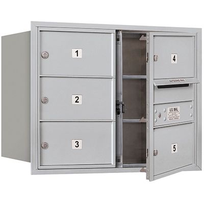 Salsbury Industries 3706D-05AFP 4C Horizontal Mailbox, Aluminum