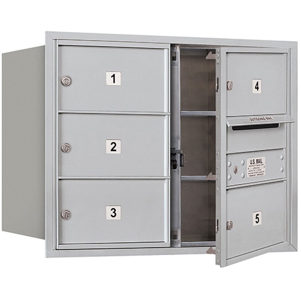 Salsbury Industries 3706D-05AFU 4C Horizontal Mailbox, Aluminum
