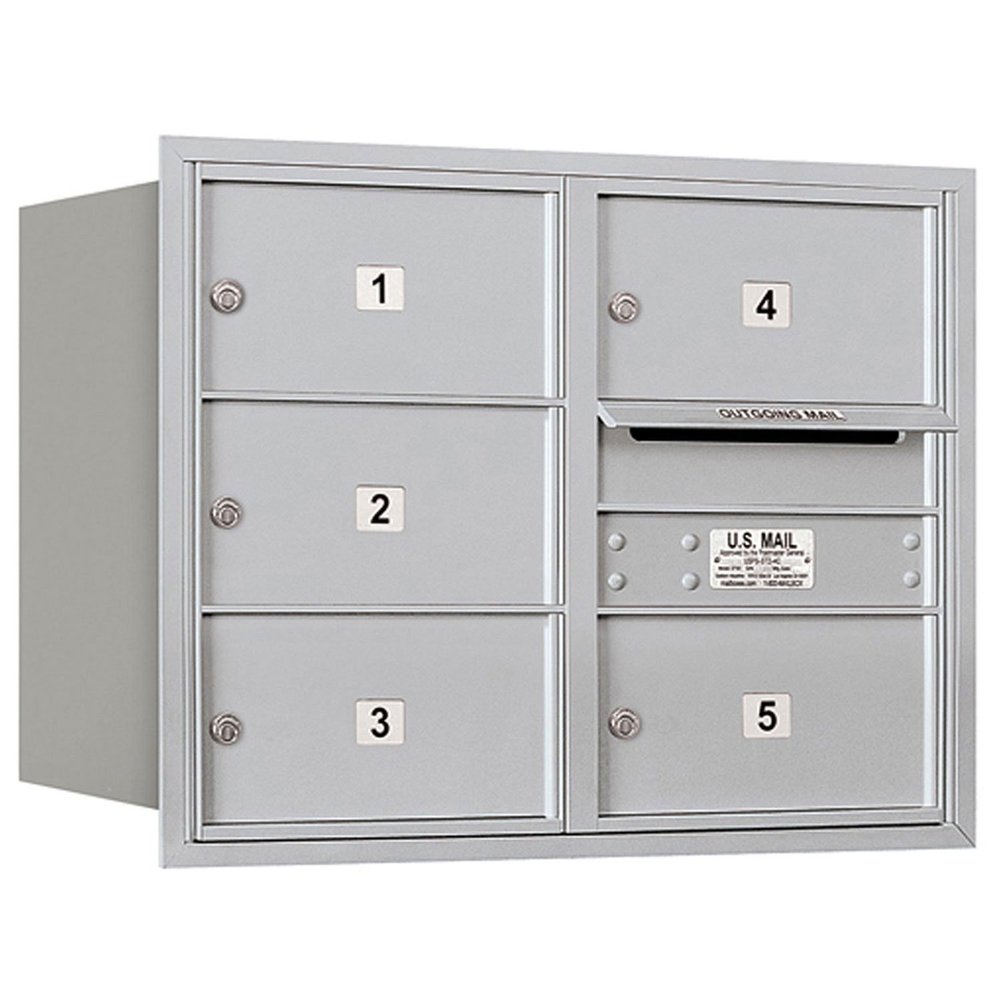 Salsbury Industries 3706D-05ARU 4C Horizontal Mailbox, Aluminum