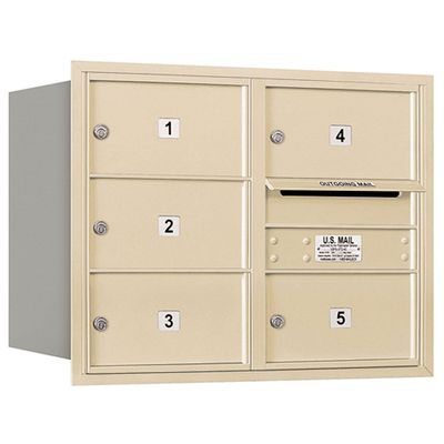 Salsbury Industries 3706D-05SRU 4C Horizontal Mailbox, Sandstone