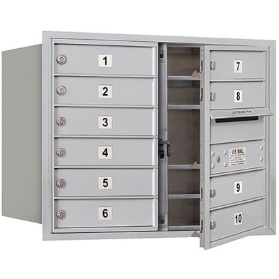 Salsbury Industries 3706D-10AFU 4C Horizontal Mailbox, Aluminum