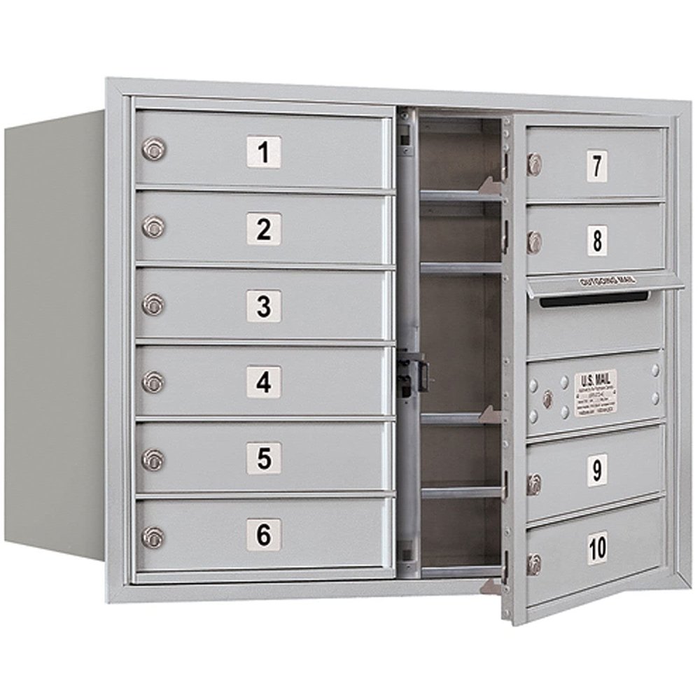 Salsbury Industries 3706D-10AFU 4C Horizontal Mailbox, Aluminum