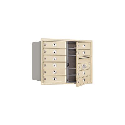 Salsbury Industries 3706D-10SFP 4C Horizontal Mailbox, Sandstone