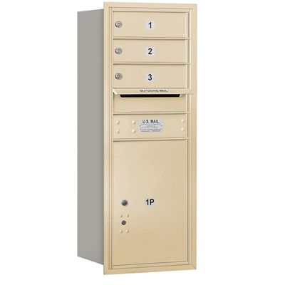 Salsbury Industries 3710S-03SRU 4C Horizontal Mailbox, Sandstone