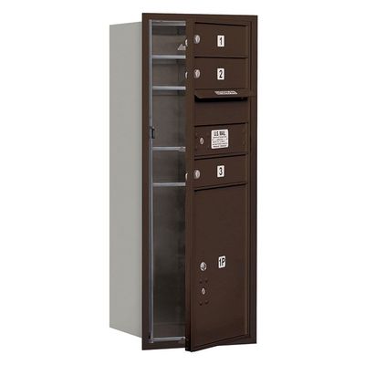 Salsbury Industries 3710S-03ZFP 4C Horizontal Mailbox, Bronze