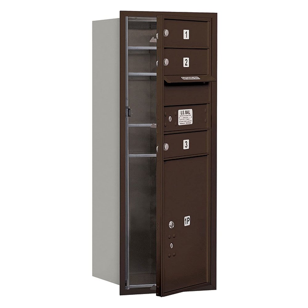 Salsbury Industries 3710S-03ZFP 4C Horizontal Mailbox, Bronze