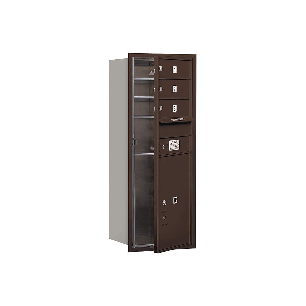 Salsbury Industries 3710S-03ZFU 4C Horizontal Mailbox, Bronze