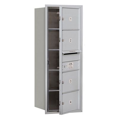 Salsbury Industries 3710S-04AFP 4C Horizontal Mailbox, Aluminum