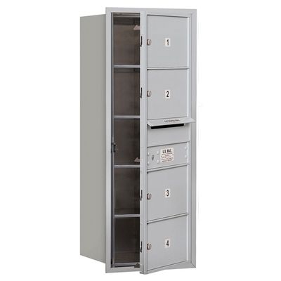 Salsbury Industries 3710S-04AFU 4C Horizontal Mailbox, Aluminum