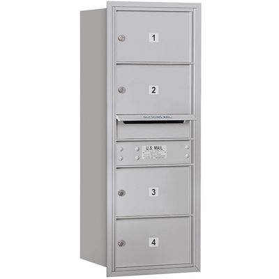 Salsbury Industries 3710S-04ARU 4C Horizontal Mailbox, Aluminum