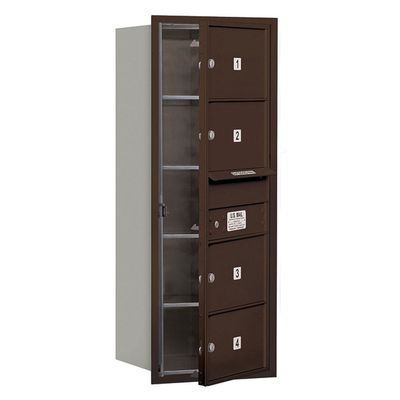 Salsbury Industries 3710S-04ZFP 4C Horizontal Mailbox, Bronze