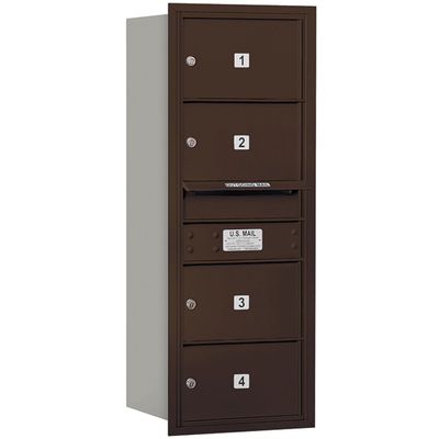 Salsbury Industries 3710S-04ZRP 4C Horizontal Mailbox, Bronze