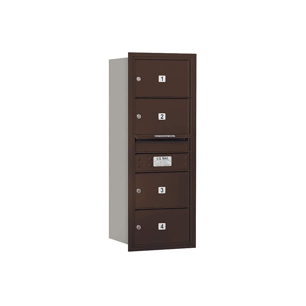 Salsbury Industries 3710S-04ZRU 4C Horizontal Mailbox, Bronze