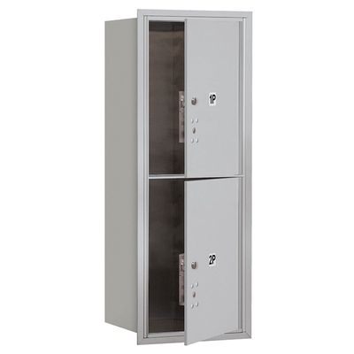Salsbury Industries 3710S-2PAFP 4C Horizontal Mailbox, Aluminum
