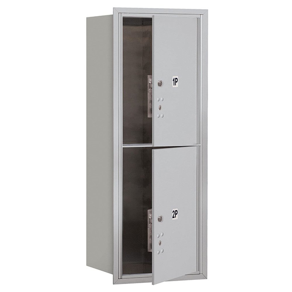 Salsbury Industries 3710S-2PAFP 4C Horizontal Mailbox, Aluminum
