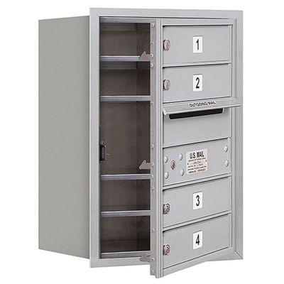 Salsbury Industries 3706S-04AFU 4C Horizontal Mailbox, Aluminum