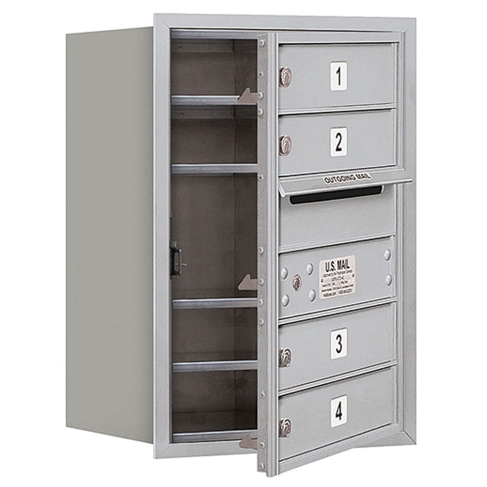 Salsbury Industries 3706S-04AFU 4C Horizontal Mailbox, Aluminum