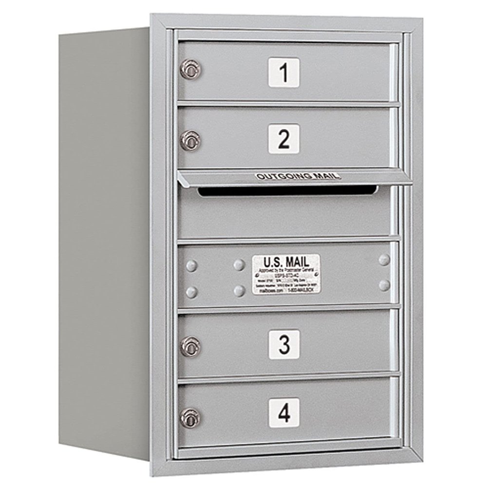 Salsbury Industries 3706S-04ARP 4C Horizontal Mailbox, Aluminum