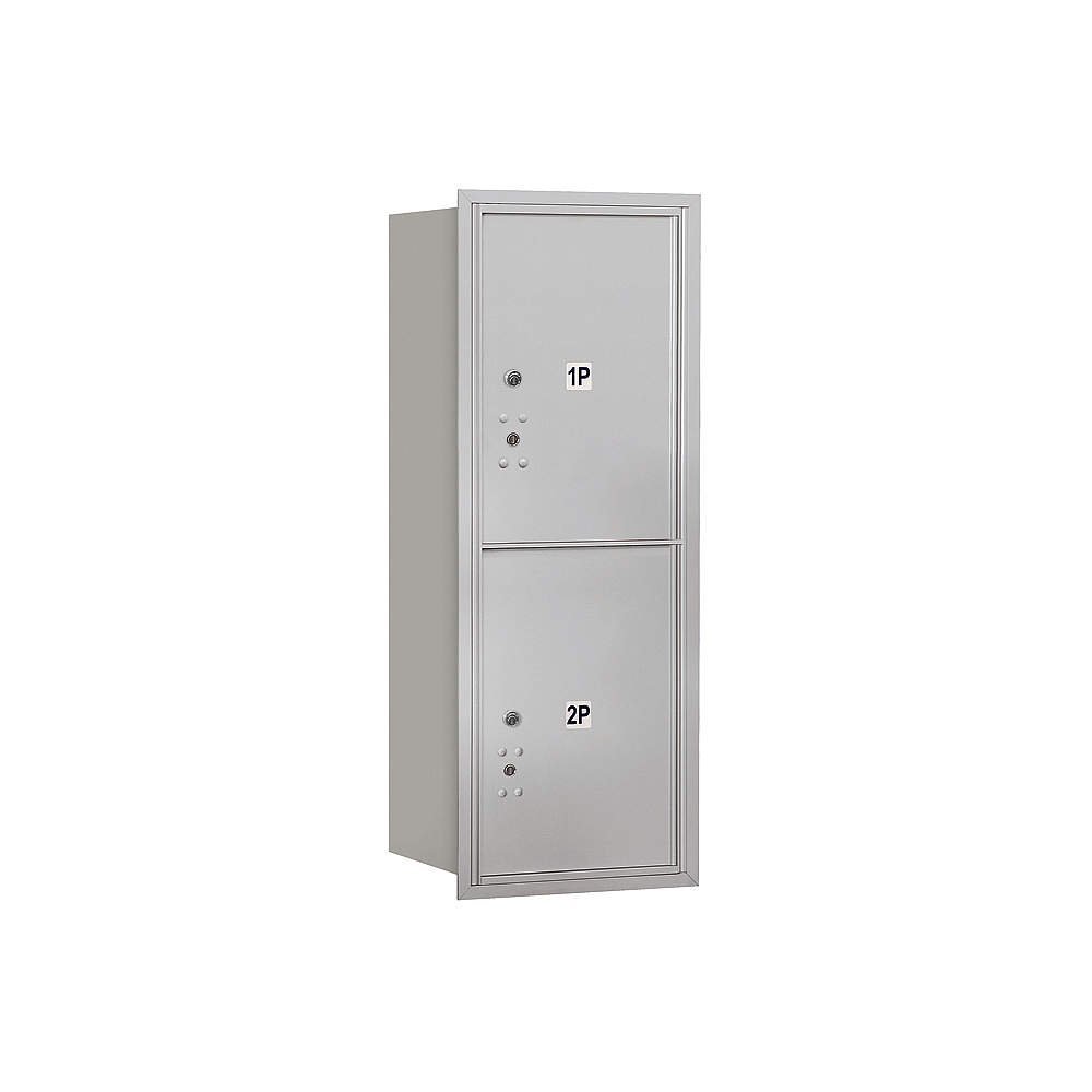 Salsbury Industries 3710S-2PARP 4C Horizontal Mailbox, Aluminum