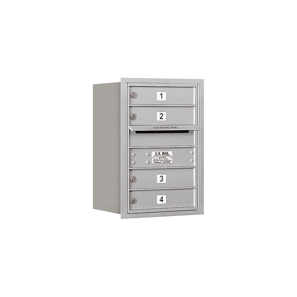 Salsbury Industries 3706S-04ARU 4C Horizontal Mailbox, Aluminum